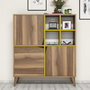 Hanah Home Pulse Armario Multiusos Nogal y Amarillo
